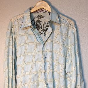 Robert Graham monogram linen shirts XL